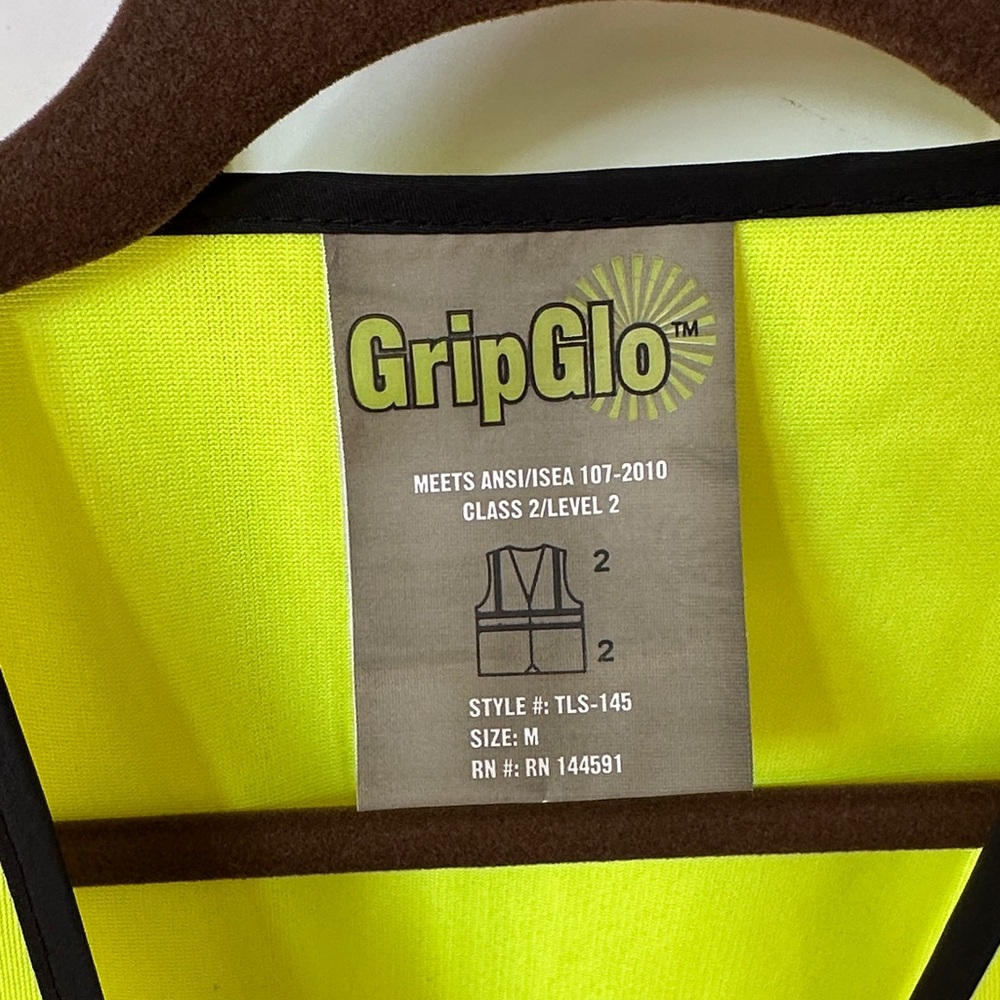 Neon Lime Safety Vest with Reflective Strips - Picture 3 of 5